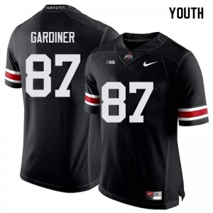 NCAA Ohio State Buckeyes Youth #87 Ellijah Gardiner Black Nike Football College Jersey YAX2145PT